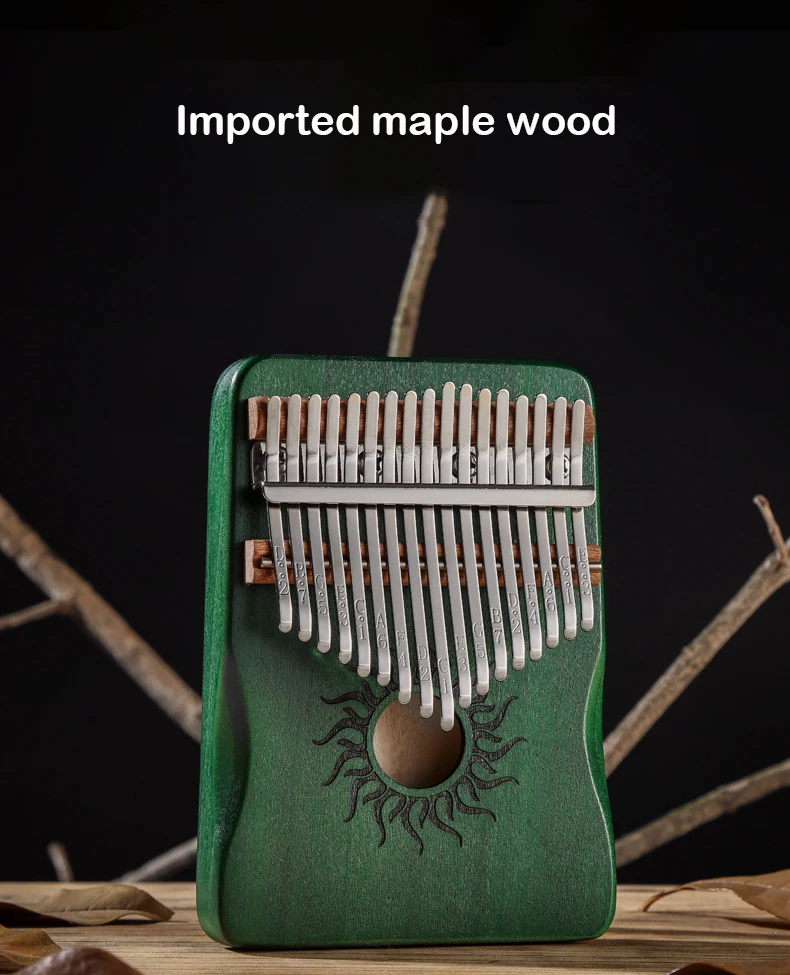 Hluru Kalimba 17 21 Key Kalimba Finger Piano Solid Maple Wood Kalimba Thumb Piano Keyboard Musical Instrument Mbira for Beginner