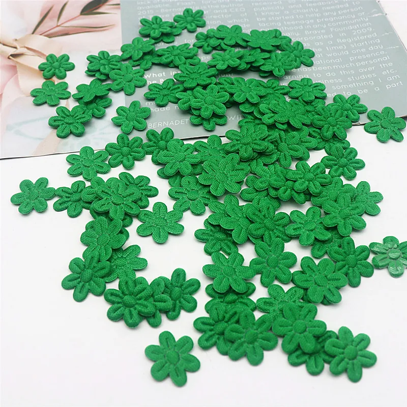 100pcs/pack five petal flower embossing DIY children hair accessories hairpin accessories accessories material cloth sticker 2cm