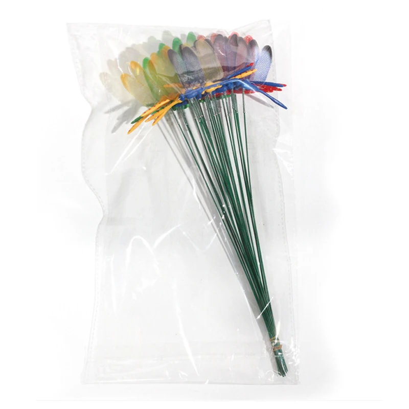 5/10/50pcs Colorful 3D Dragonfly Garden Yard Planter Dragonfly Flower Arrangement Dragonfly Outdoor Decor Flower Pots Decoration
