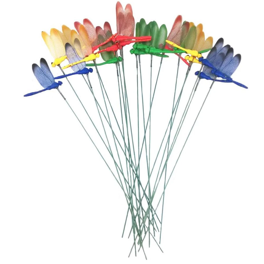 5/10/50pcs Colorful 3D Dragonfly Garden Yard Planter Dragonfly Flower Arrangement Dragonfly Outdoor Decor Flower Pots Decoration