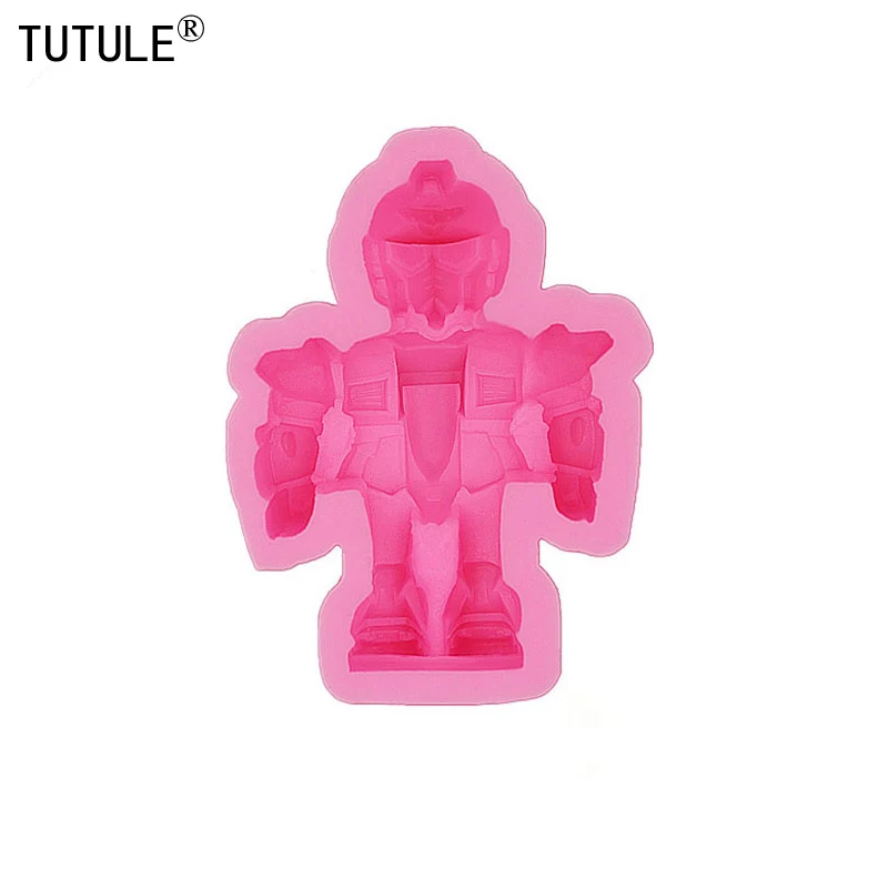 3D Simulation Robot Silicone Mold Flip Candy Cake Mold Handmade Soap Mold Aroma Candle Plaster Mold DIY Baking