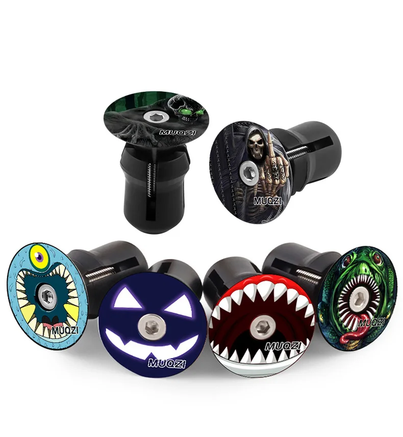 MUQZI Handlebar End Plugs MTB Road Folding Bike Handle Bar End Cap Aluminum Alloy Handlebar Grip Cover Bicycle Accessories