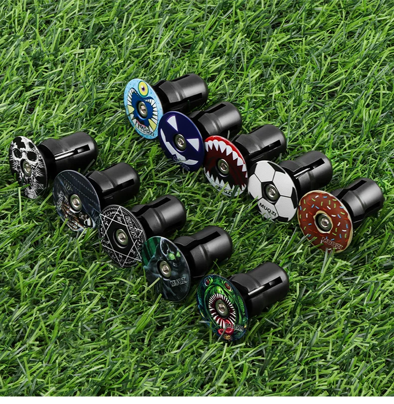 MUQZI Handlebar End Plugs MTB Road Folding Bike Handle Bar End Cap Aluminum Alloy Handlebar Grip Cover Bicycle Accessories