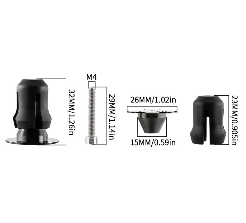 MUQZI Handlebar End Plugs MTB Road Folding Bike Handle Bar End Cap Aluminum Alloy Handlebar Grip Cover Bicycle Accessories