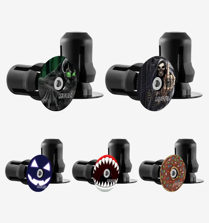 MUQZI Handlebar End Plugs MTB Road Folding Bike Handle Bar End Cap Aluminum Alloy Handlebar Grip Cover Bicycle Accessories