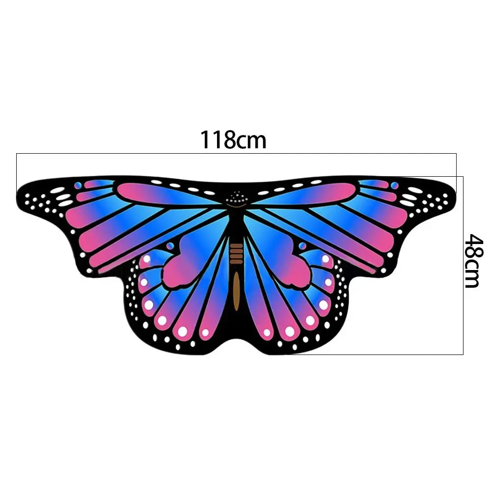 Kids Butterfly Wings Cape Girls Fairy Shawl Pixie Cloak Fancy Colorful Dress Costume Gift Party & Holiday DIY Decorations