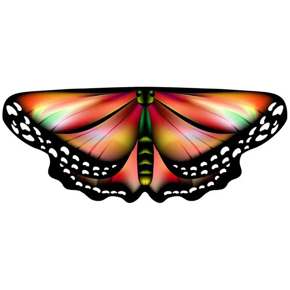 Kids Butterfly Wings Cape Girls Fairy Shawl Pixie Cloak Fancy Colorful Dress Costume Gift Party & Holiday DIY Decorations