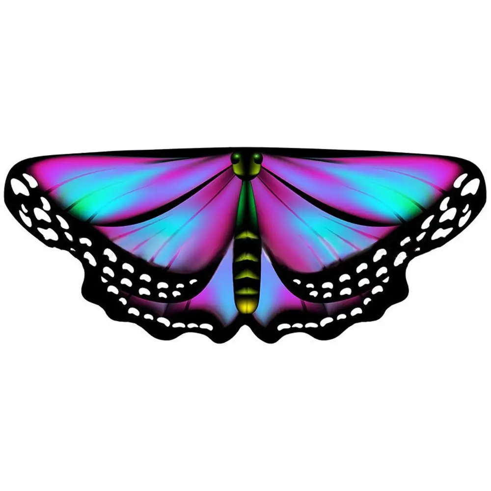 Kids Butterfly Wings Cape Girls Fairy Shawl Pixie Cloak Fancy Colorful Dress Costume Gift Party & Holiday DIY Decorations