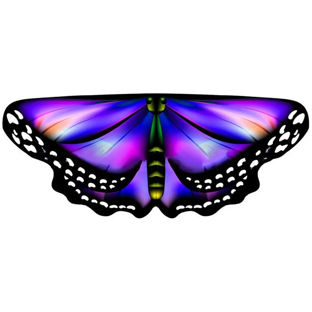 Kids Butterfly Wings Cape Girls Fairy Shawl Pixie Cloak Fancy Colorful Dress Costume Gift Party & Holiday DIY Decorations