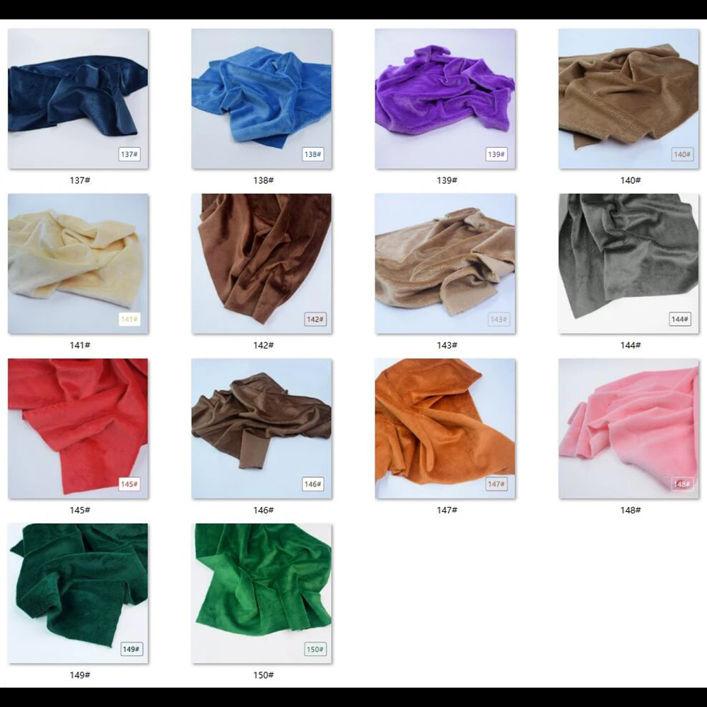 45x50cm 101~143 Plush Fabric For Sewing 5mm Pile Length 100 Polyester Hair Material For Popular Cotton Dolls DIY Handmade Fabric