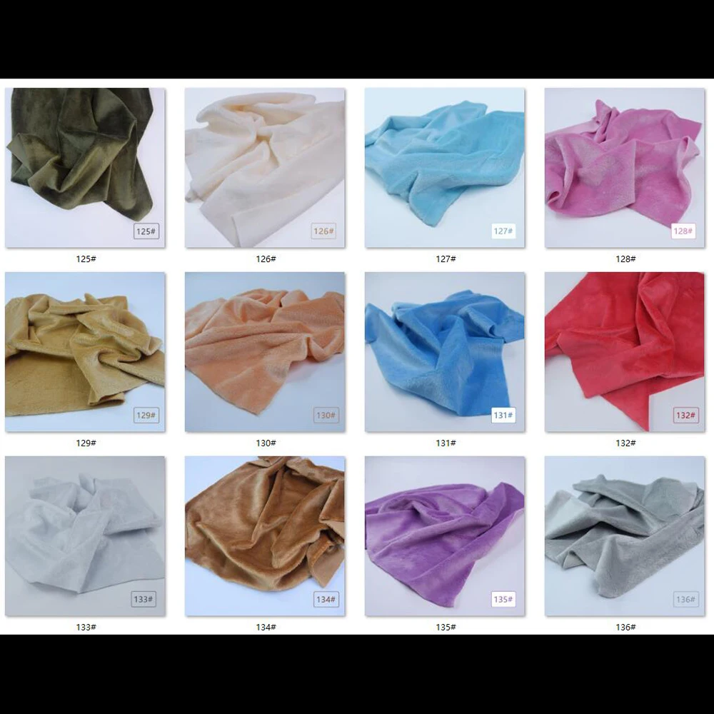 45x50cm 101~143 Plush Fabric For Sewing 5mm Pile Length 100 Polyester Hair Material For Popular Cotton Dolls DIY Handmade Fabric