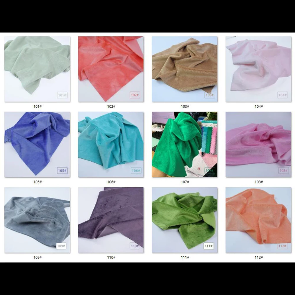 45x50cm 101~143 Plush Fabric For Sewing 5mm Pile Length 100 Polyester Hair Material For Popular Cotton Dolls DIY Handmade Fabric