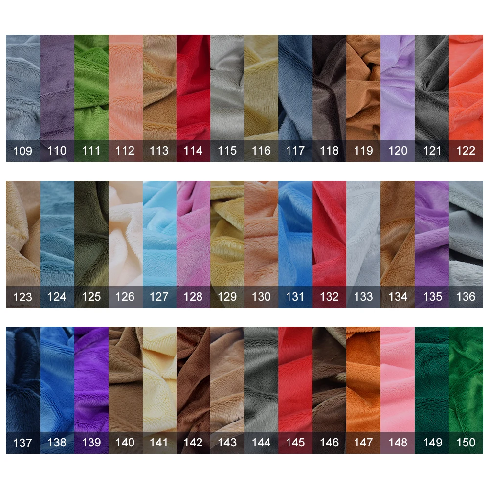 45x50cm 101~143 Plush Fabric For Sewing 5mm Pile Length 100 Polyester Hair Material For Popular Cotton Dolls DIY Handmade Fabric