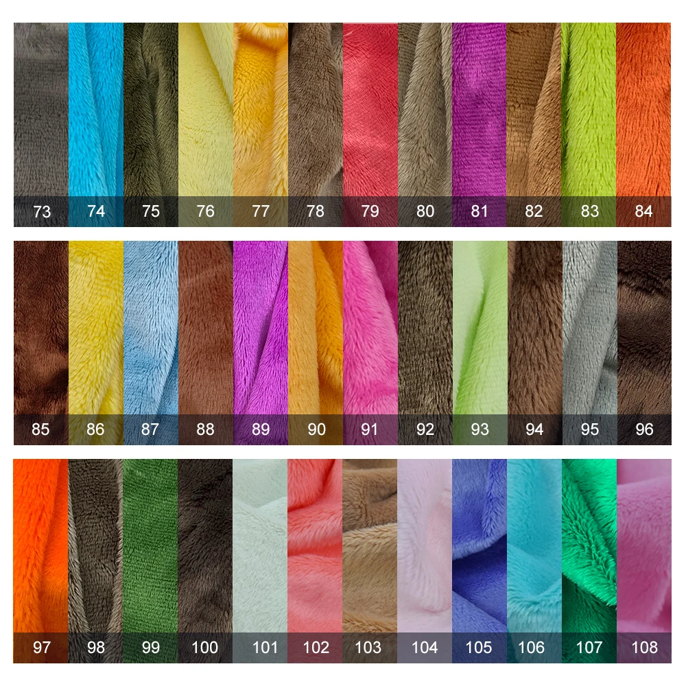 45x50cm 101~143 Plush Fabric For Sewing 5mm Pile Length 100 Polyester Hair Material For Popular Cotton Dolls DIY Handmade Fabric