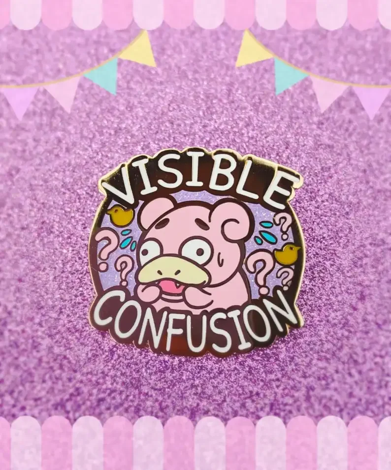 Sale Confused Slowpoke Soft Enamel Pins Lapel Pin Metal Brooches Badge Accessories
