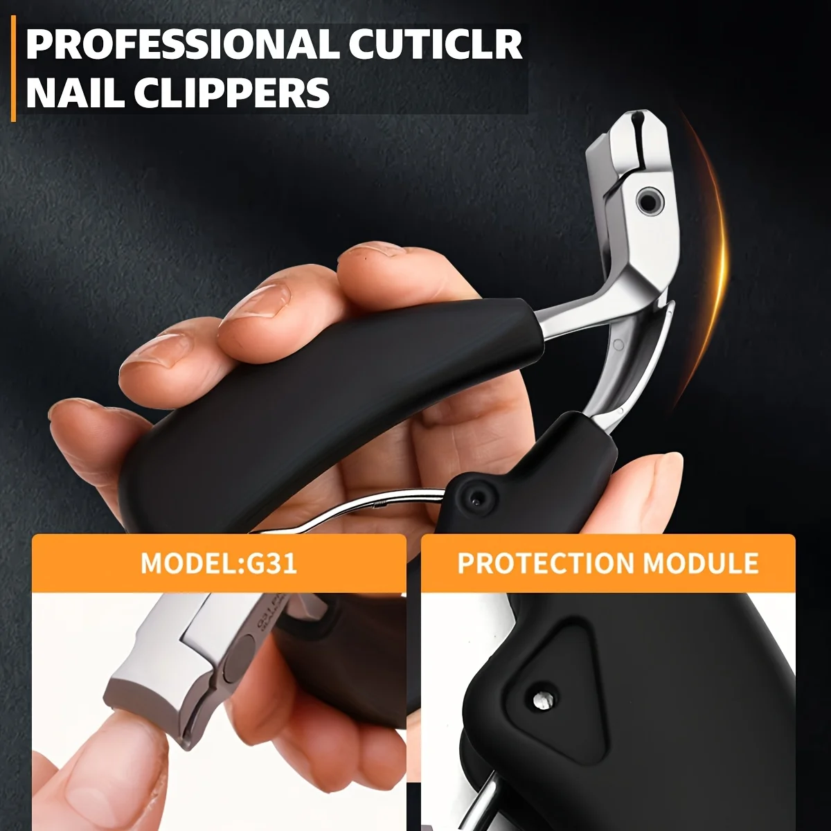 Stainless Steel Nail Clippers Cutter Trimmer Manicure Scissors Thick Hard Toenail Fingernail Pedicure Tools