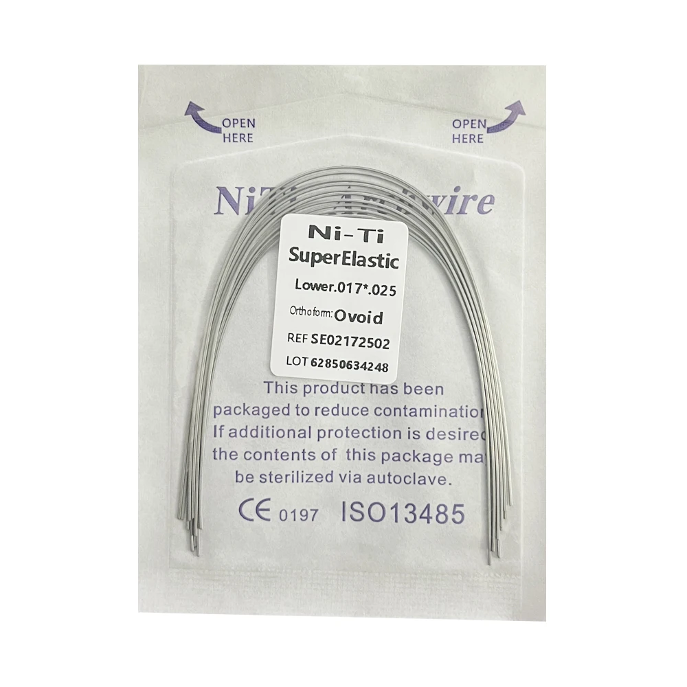 10pcs/Pack AG Dental Orthodontic Arch Wires NITI Round / Rectangular Oval Form Ortho Arch Wire Dentist Tool