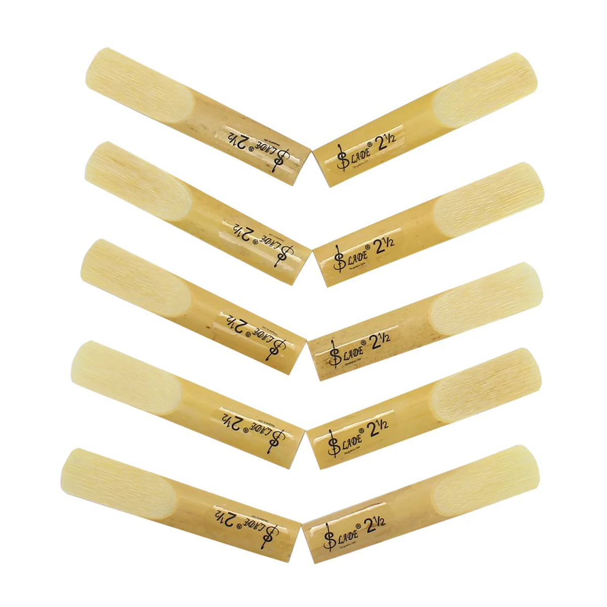 10Pcs/Set Bb Clarinet Reeds Traditional Bamboo Reed Strength 1.5/2.0/2.5/3.0/3.5 Woodwind Instrument Accessories Clarinet Parts