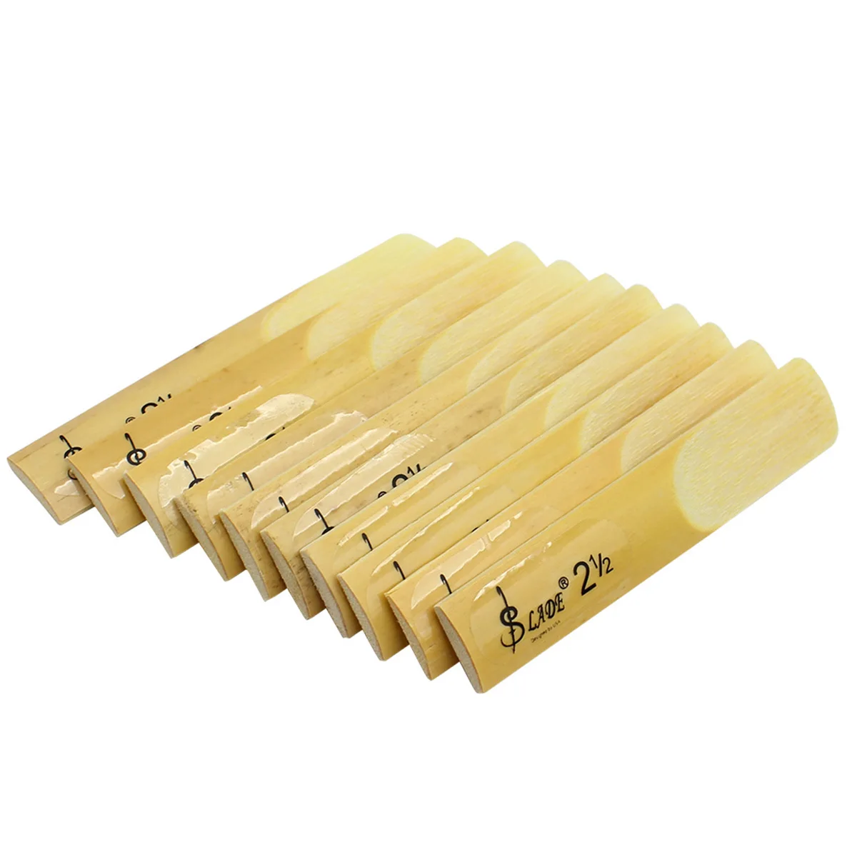 10Pcs/Set Bb Clarinet Reeds Traditional Bamboo Reed Strength 1.5/2.0/2.5/3.0/3.5 Woodwind Instrument Accessories Clarinet Parts
