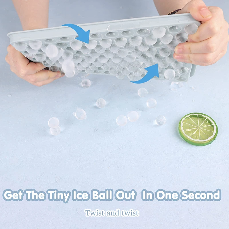 Mini Ice Cube Tray 104 Holes Round Ice Ball Molds Tiny Crushed Ice Tray for Chilling Drinks Coffee Juice Tools Silicona BPA Free