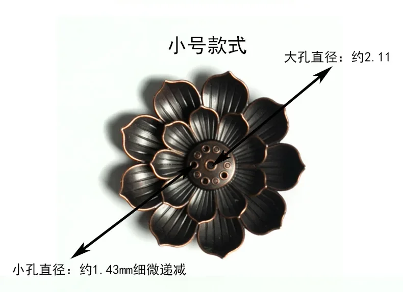 Alloy Incense Burner Stick Holder Buddhism Lotus Line Incense Plate Sandalwood Coil Base Temples Yoga Studios Home Decoration