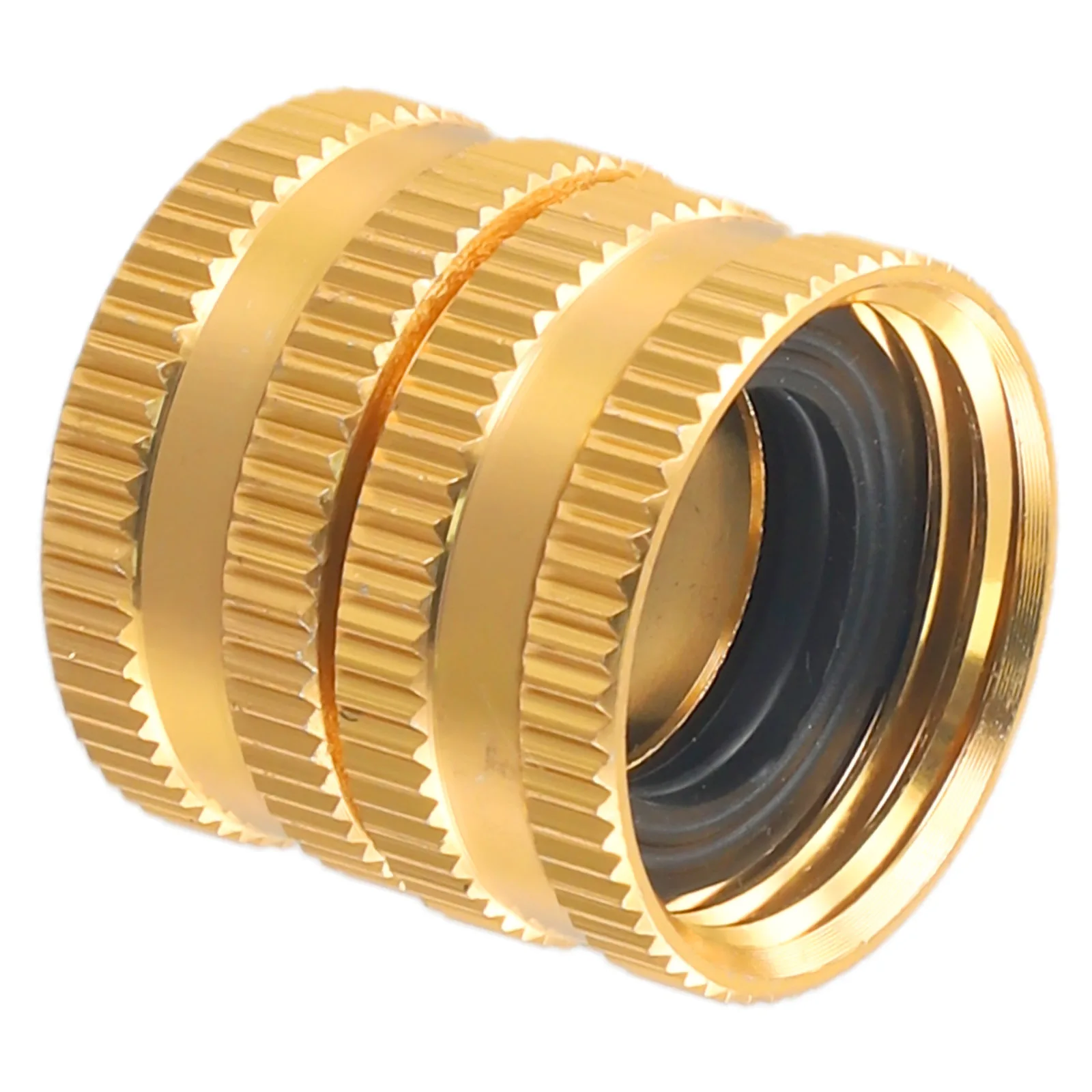 Two-Way Female Connector Solid Brass Garden Hose Adapter 3/4 Female-To-Female Hose Adapter For Garden Watering Irrigation