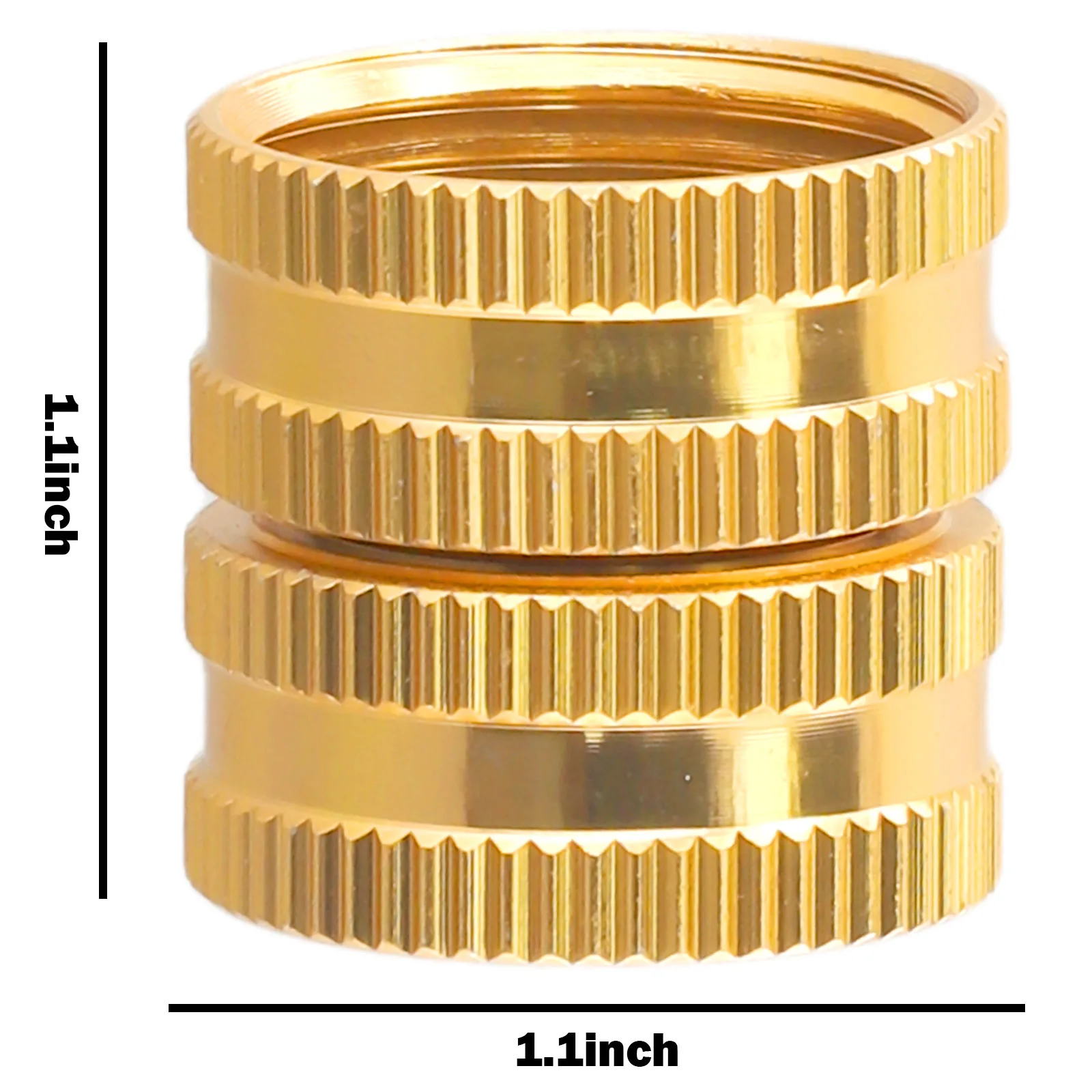 Two-Way Female Connector Solid Brass Garden Hose Adapter 3/4 Female-To-Female Hose Adapter For Garden Watering Irrigation