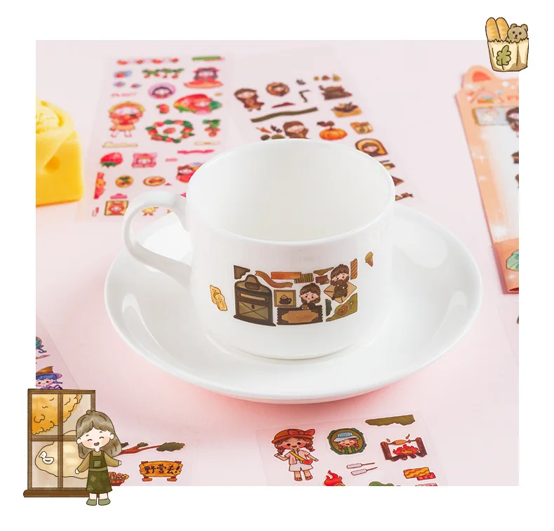 10pcs/pack Cartoon Patterns Decorative Stationery Stickers Colorful Dream Scrapbooking DIY Diary Album Planner Custom Stickers
