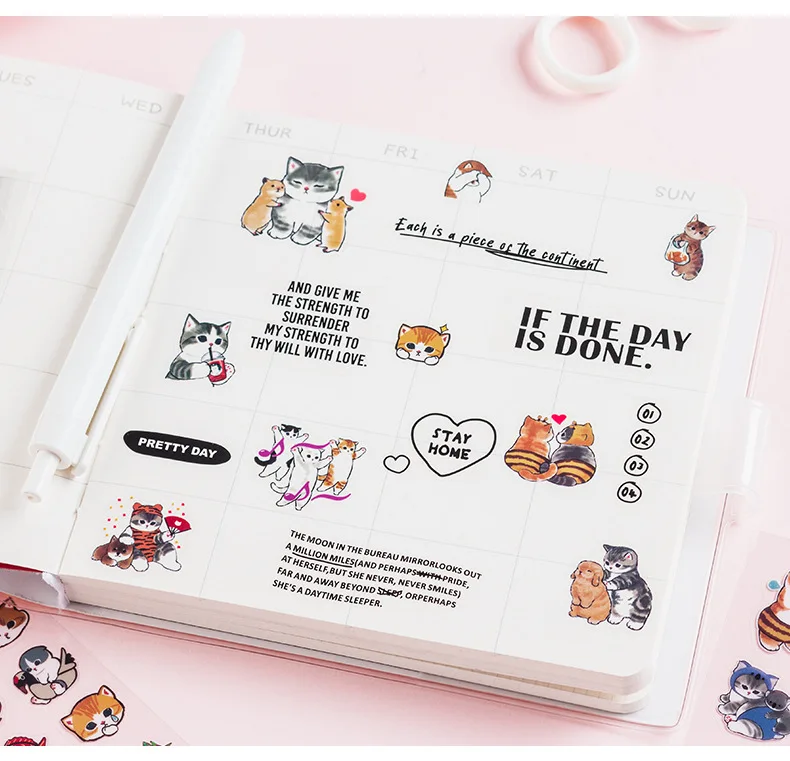 10pcs/pack Cartoon Patterns Decorative Stationery Stickers Colorful Dream Scrapbooking DIY Diary Album Planner Custom Stickers