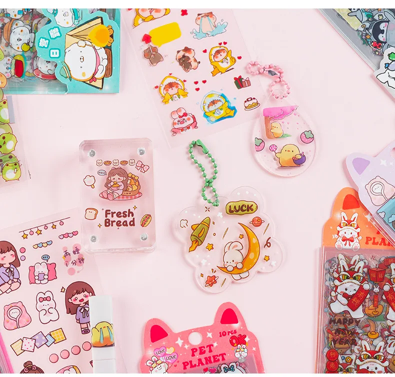 10pcs/pack Cartoon Patterns Decorative Stationery Stickers Colorful Dream Scrapbooking DIY Diary Album Planner Custom Stickers