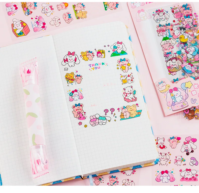 10pcs/pack Cartoon Patterns Decorative Stationery Stickers Colorful Dream Scrapbooking DIY Diary Album Planner Custom Stickers