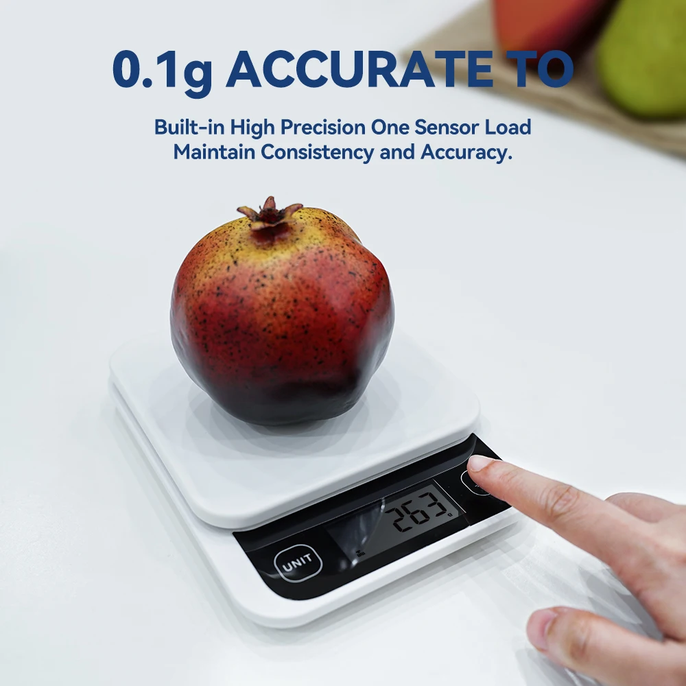 5kg/0.1g/1g Smart Kitchen Scales Nutrition Scale Smart Food Calories Scale Cook Bake Digital Scale with Nutrition Calculator APP