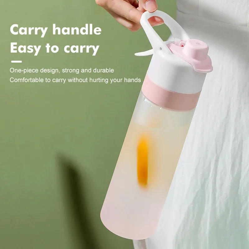 650ml Spray Water Bottle Portable Outdoor Sport Water Bottle for Girls Gym Fitness Drinking Drinkware Hiking Riding Water Bottle