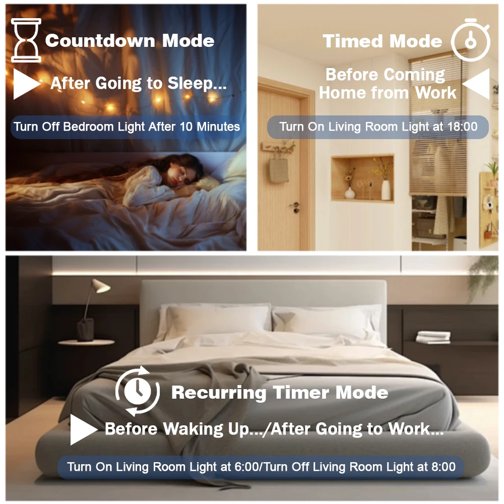 EARU Tuya MCB WiFi Smart Circuit Breaker 6-63A Time Relay Energy KWh Voltage Current Meter Protector Voice Remote Control Switch