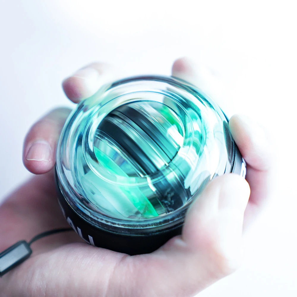 LED Gyroscopic Power Trainer Ball Autostart Range Gyro Power Wrist Ball Arm Hand Muscle Force Trainer Fitness Equipment