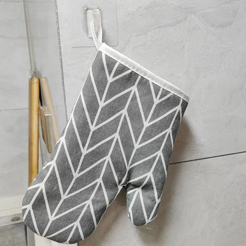 2 pieces of insulated kitchen gloves, heat-resistant microwave gloves, heat-resistant thickened grid oven gloves