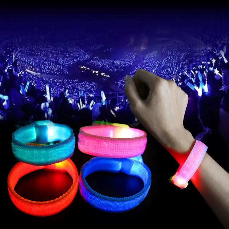 YOMDID Led Luminous Bracelet Concert Party Bar Luminous Bracelet LED Luminous Sports Wrist Strap Perform Bar Party Supplies