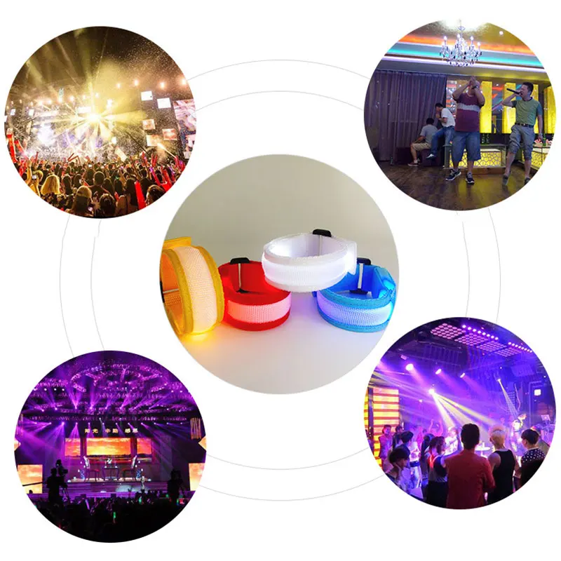 YOMDID Led Luminous Bracelet Concert Party Bar Luminous Bracelet LED Luminous Sports Wrist Strap Perform Bar Party Supplies