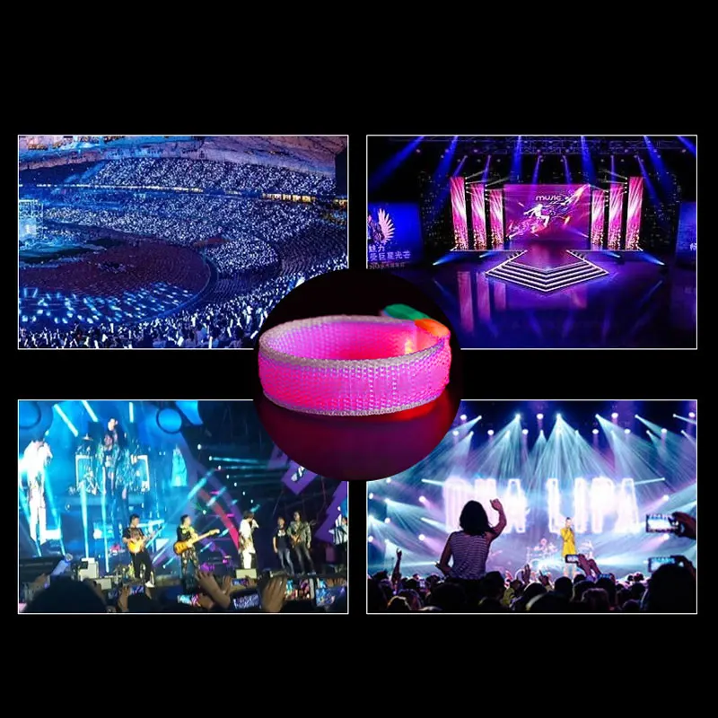 YOMDID Led Luminous Bracelet Concert Party Bar Luminous Bracelet LED Luminous Sports Wrist Strap Perform Bar Party Supplies