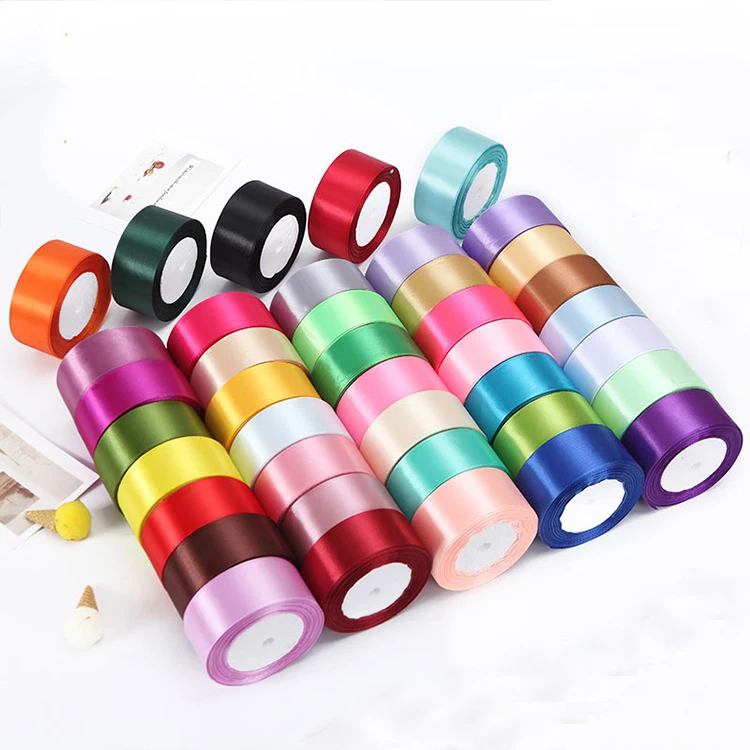 4cm Ribbon Roll Satin Ribbon Wholesale Fabric Tape for Crafts Gift Satin Ribbon for Bows Artificial DIY Apparel for Sewing DD002