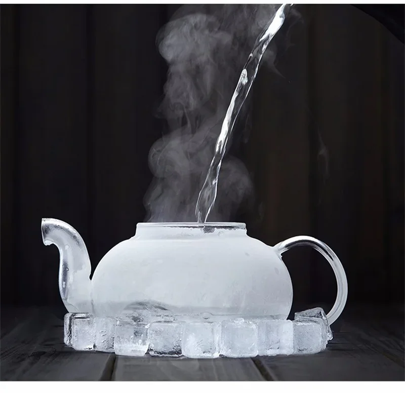 JUSTINLAU 400/1000ML Filterable Heat-resistant Thickened Glass Teapot High Borosilicate Glass Flower Tea Pot Glass Tea Pot Set