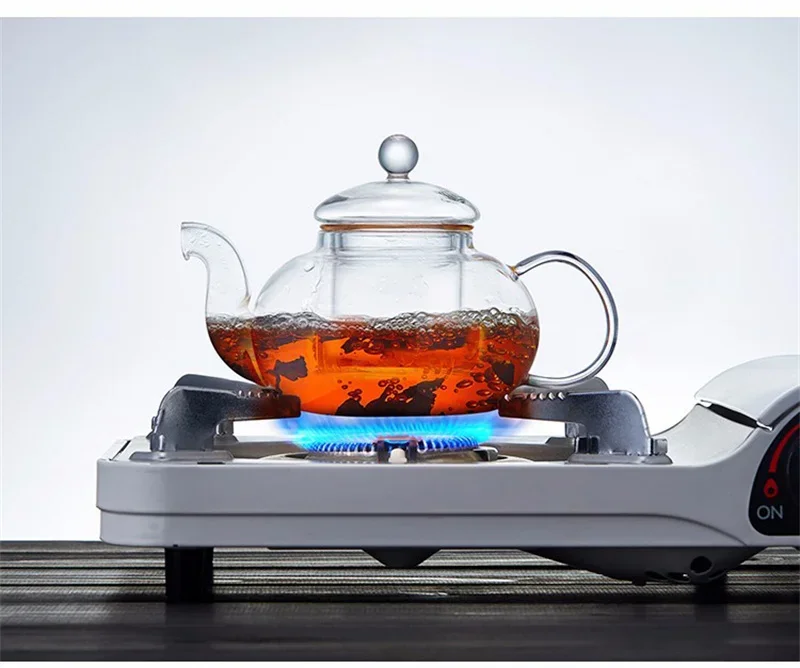 JUSTINLAU 400/1000ML Filterable Heat-resistant Thickened Glass Teapot High Borosilicate Glass Flower Tea Pot Glass Tea Pot Set