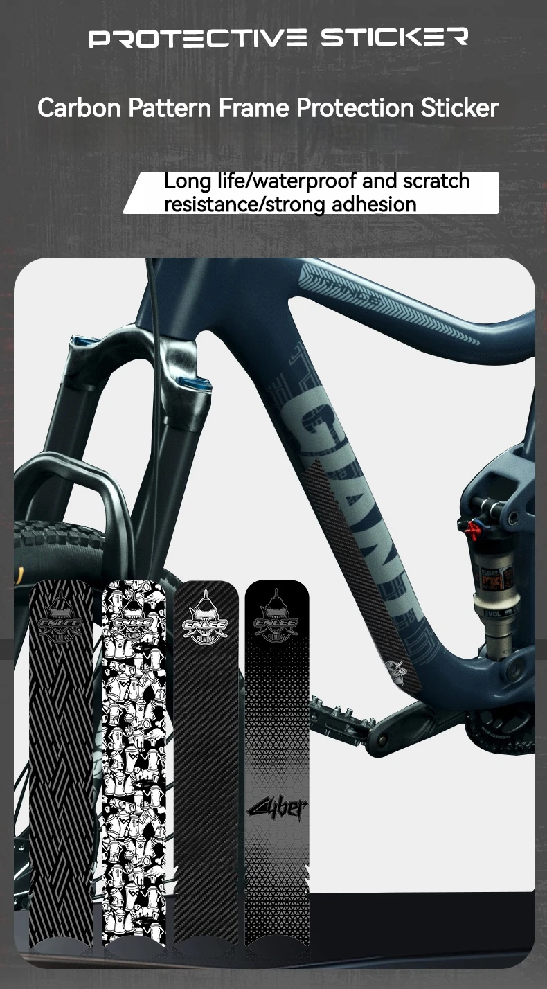 ENLEE Bicycle Frame Protection Sticker MTB Removable Bike Down Tube Anti-Scratch Sticker Tape Protector Cycling Accessories