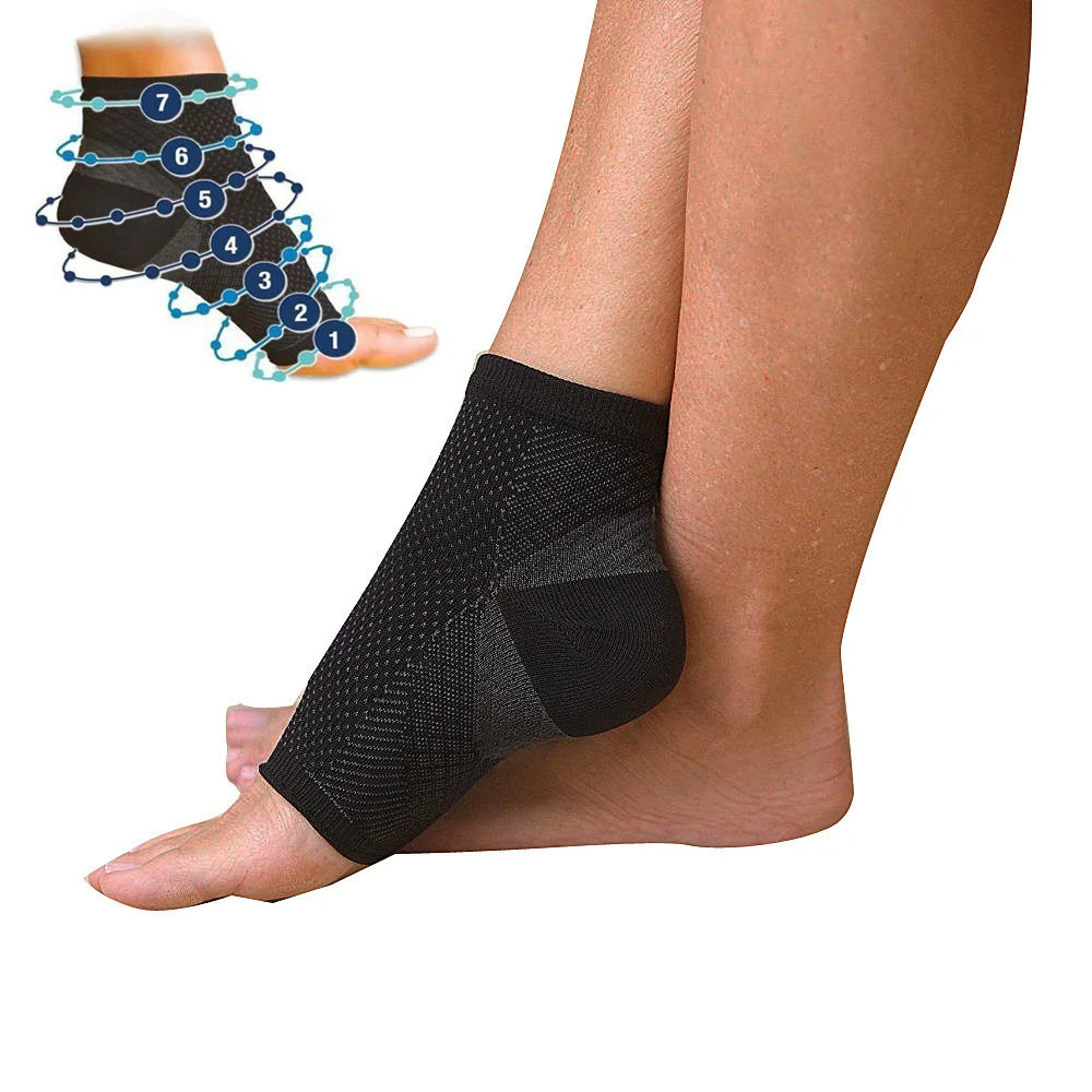 1Pair Plantar Fasciitis Socks Sleeves,30-40mmHg Compression Socks for Ankle Support,Injury Recovery, Eases Swelling Women Men