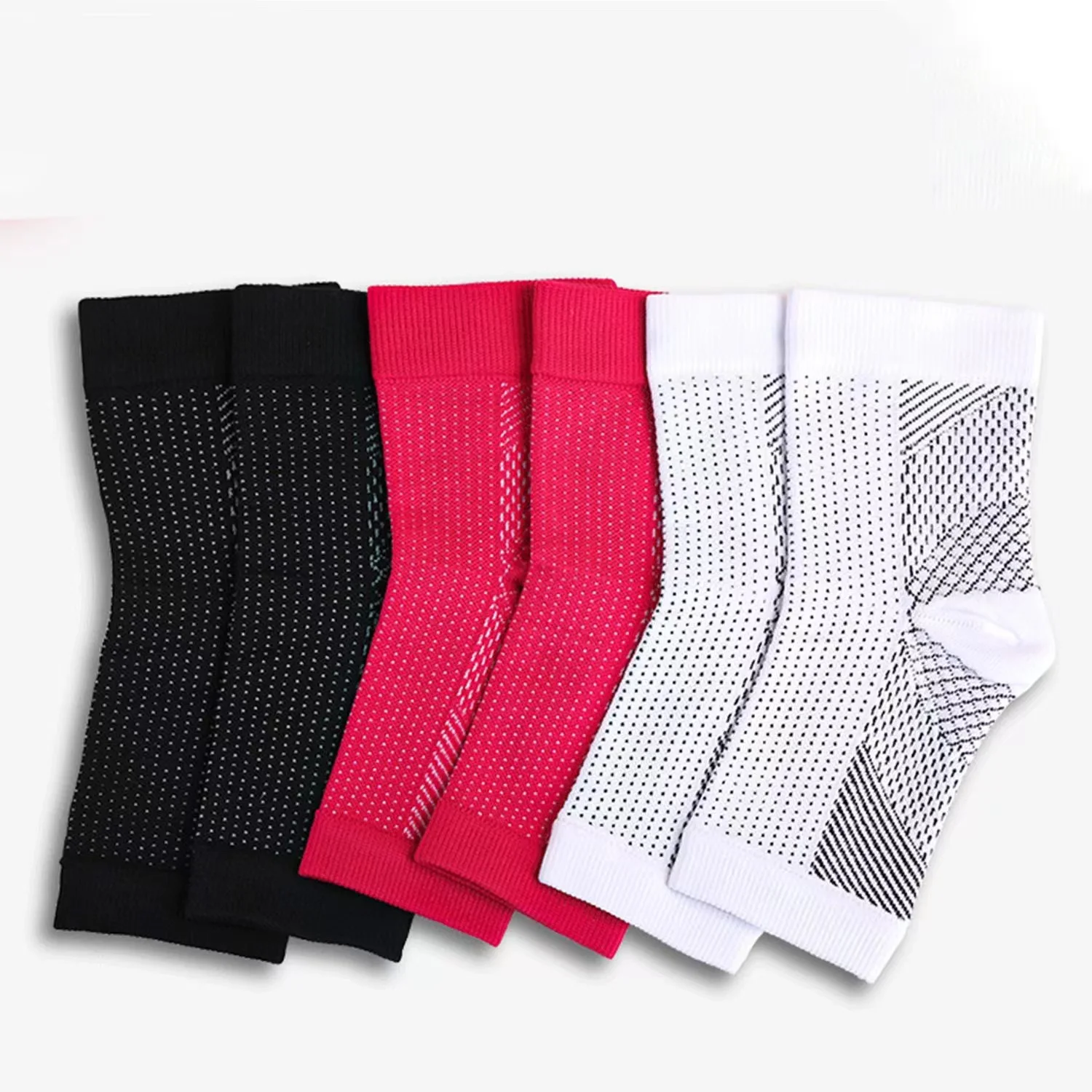 1Pair Plantar Fasciitis Socks Sleeves,30-40mmHg Compression Socks for Ankle Support,Injury Recovery, Eases Swelling Women Men