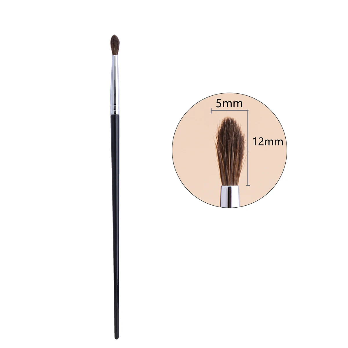 Small Crease Brush Mini Pointed Eyeshadow Blending Makeup Brush Fluffy Goat Hair / Horse Hair Precise Tapered Crease Makeup Tool