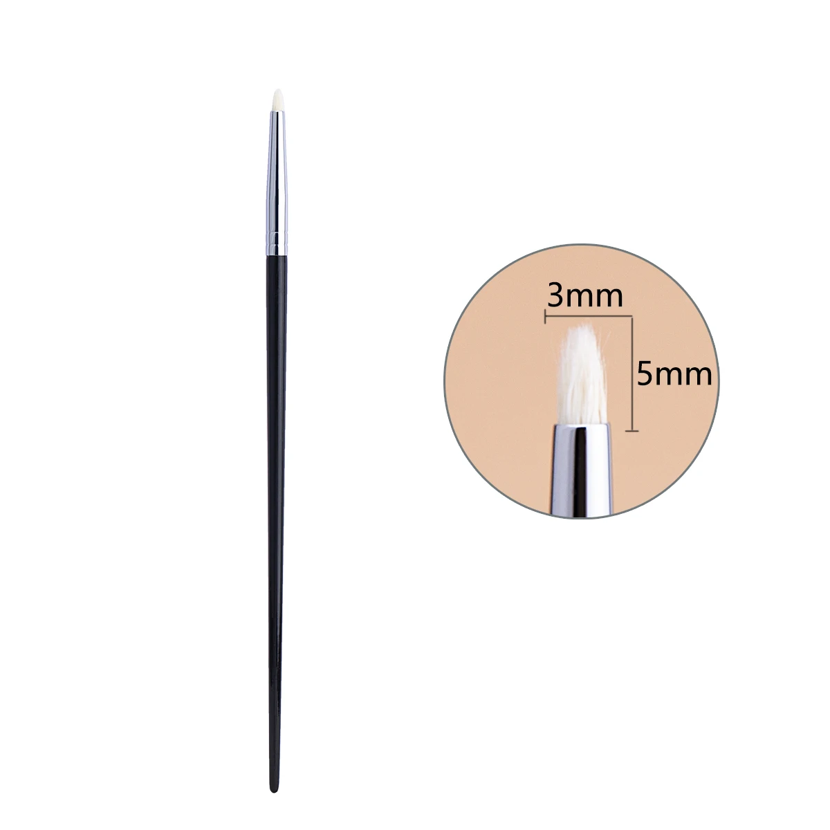 Small Crease Brush Mini Pointed Eyeshadow Blending Makeup Brush Fluffy Goat Hair / Horse Hair Precise Tapered Crease Makeup Tool