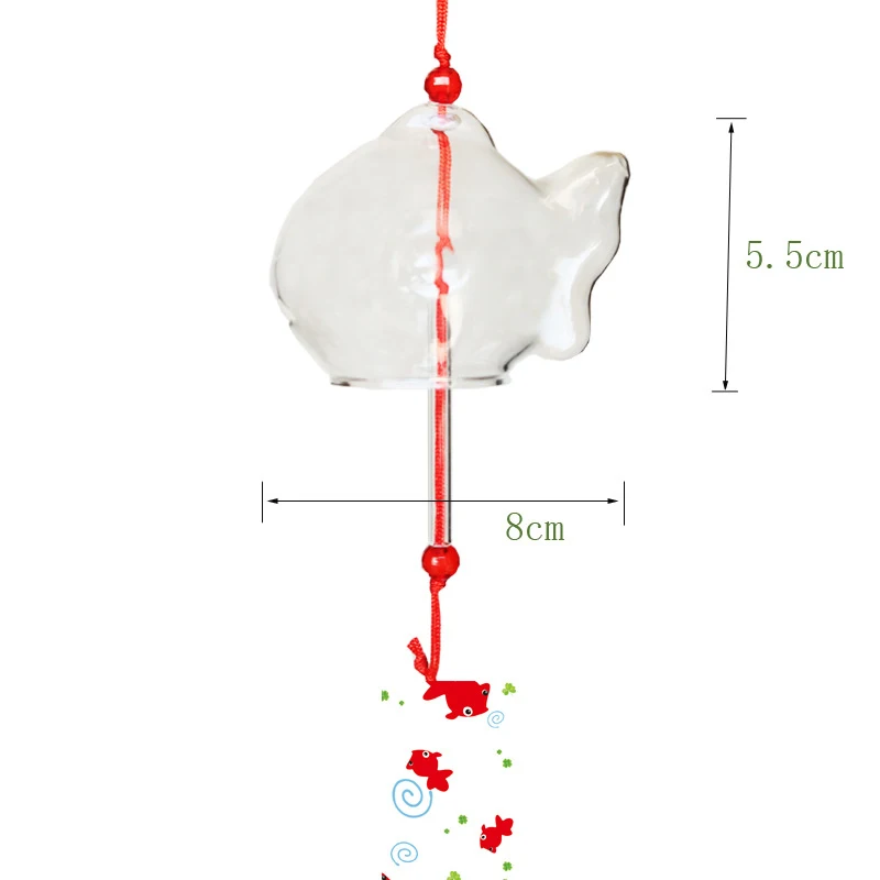 Wind Chime Chimes Japanese Glass s Style Goldfish Garden Hanging Outdoor Decor Pendant Furin Decorative Fish Ornament