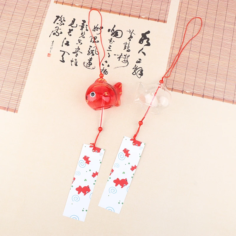 Wind Chime Chimes Japanese Glass s Style Goldfish Garden Hanging Outdoor Decor Pendant Furin Decorative Fish Ornament