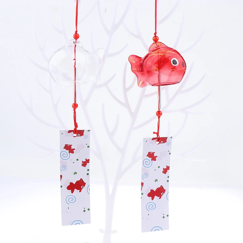 Wind Chime Chimes Japanese Glass s Style Goldfish Garden Hanging Outdoor Decor Pendant Furin Decorative Fish Ornament